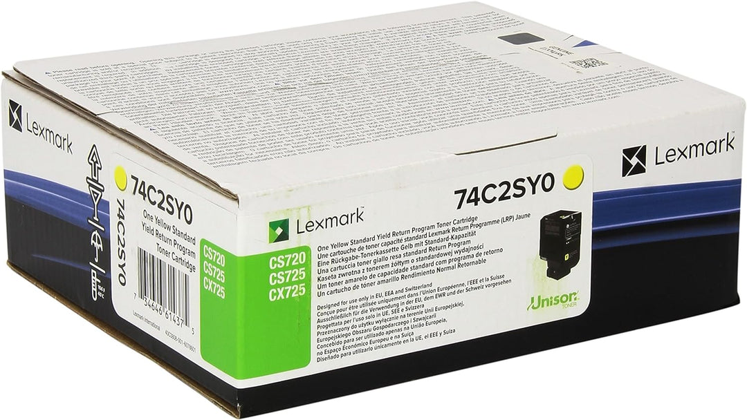 Lexmark Rückgabe Toner CS720 CS725 CX725 74C2SY0 Original Gelb 7000 Seiten