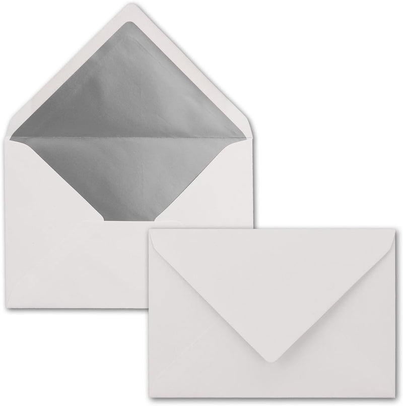 Kuverts Weiss - 75 Stück - Brief-Umschläge DIN C6-114 x 162 mm - 11,4 x 16,2 cm - Nassklebung - matt