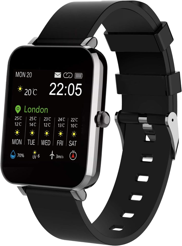 SOUCCESS FITNESSUHR MIT Full Touch Display, SMARTWATCH Always ON Display, FITNESSTRACKER, PULSMESSER