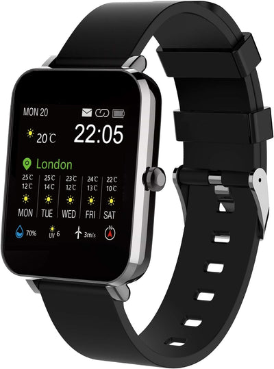 SOUCCESS FITNESSUHR MIT Full Touch Display, SMARTWATCH Always ON Display, FITNESSTRACKER, PULSMESSER