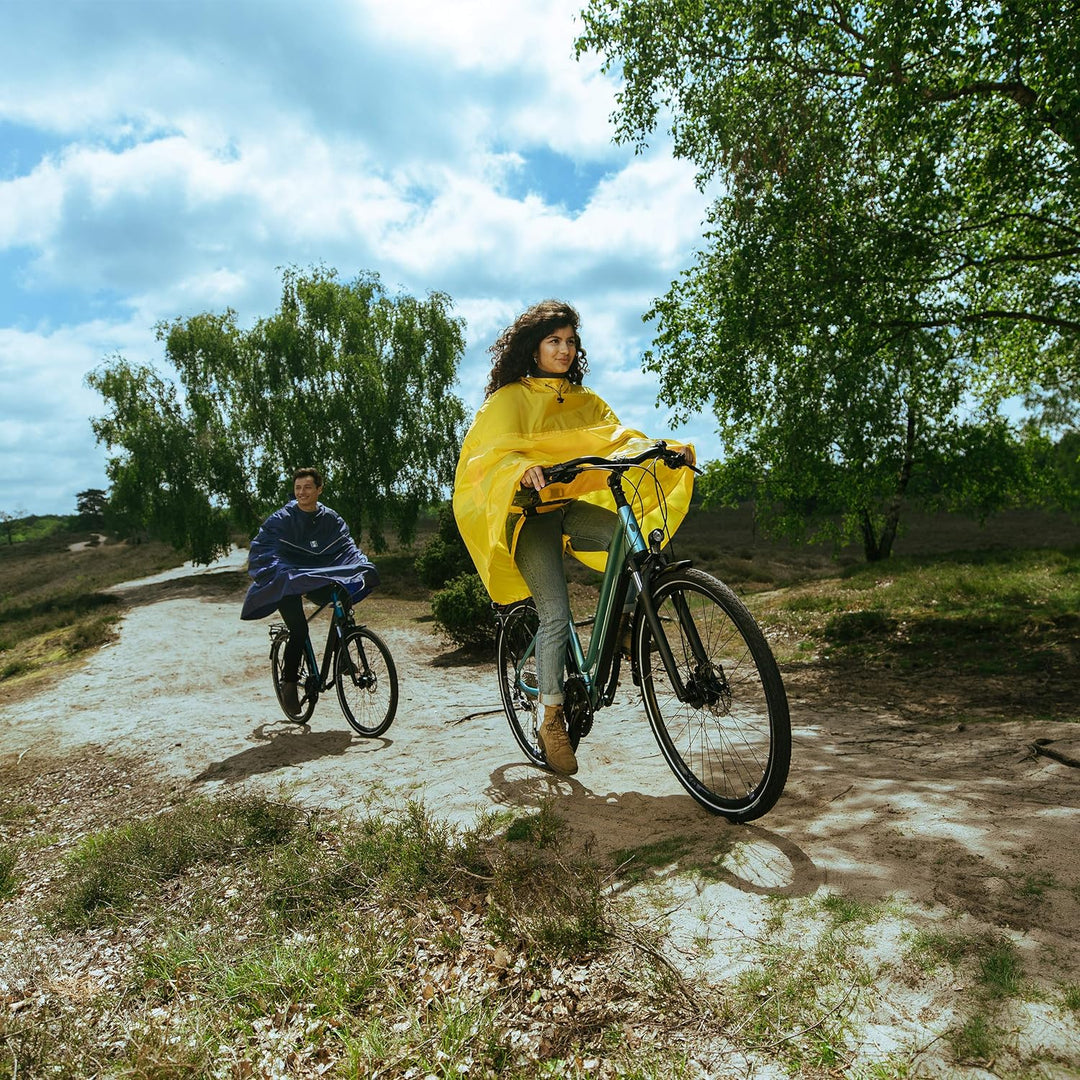 HOCK Fahrrad Regenponcho 'Rain Light' mit Kapuze und seitlicher Armöffnung - Extra Leichtes Regencap
