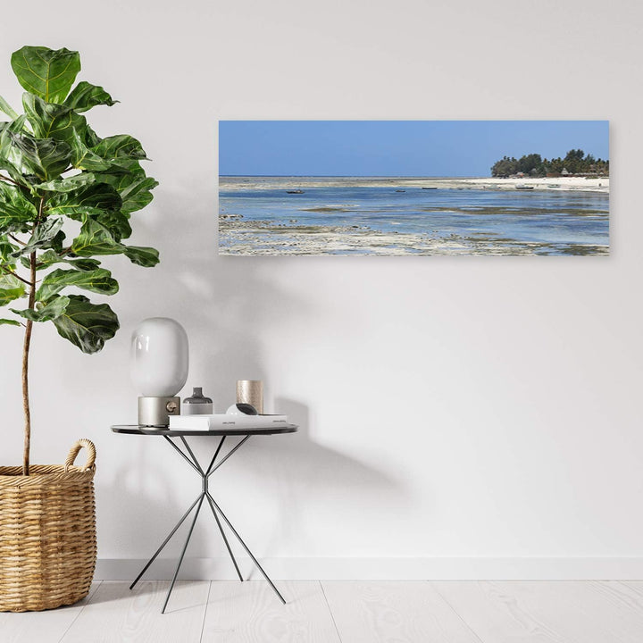 Deco Panel See Bild Kunstdruck modern Landschaft Blau 90x30 cm Deko paneel 90x30 cm Blau_C, Deko pan
