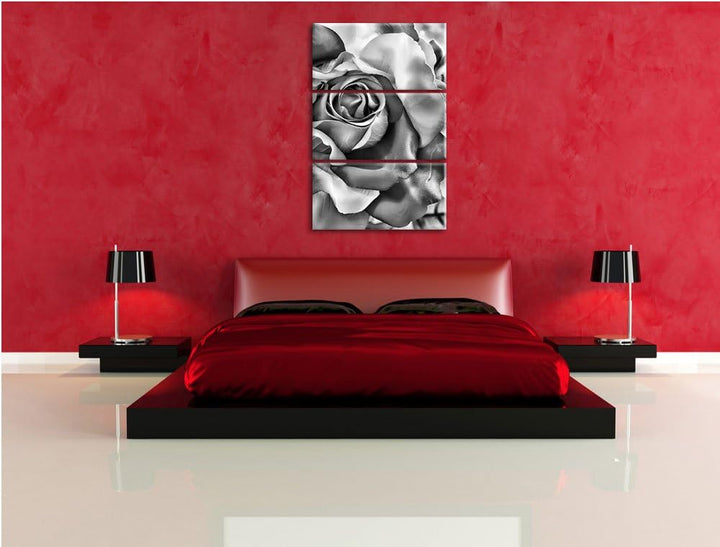 Pixxprint Bunte Rosen als Leinwandbild/Grösse: 3 Teilig (120x80) cm/Wandbild/Kunstdruck/fertig bespa