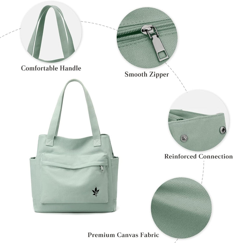 CORIOS Damen Handtasche Canvas Schultertasche Multifunktionale Henkeltaschen Casual Unterarmtasche H