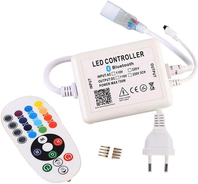 GreenSun LED Lighting Bluetooth Controller für Led Streifen, 24 Tasten IR Remote Control Fernbedienu