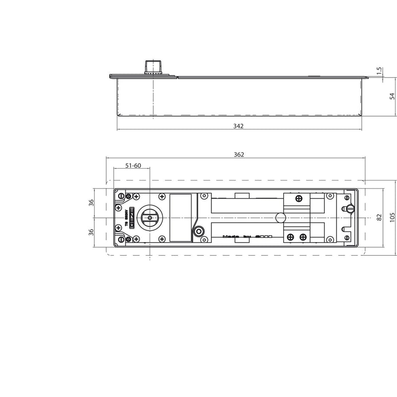 BTS TS 550 NV Schliessverz.EN 3-6 max.1400mm max.Tuergewicht 300kg