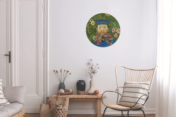 MuchoWow Wandbild Rund Wanddeko Deko Wohnzimmer Bilder 30x30 cm Porträt des Postboten Joseph Roulin