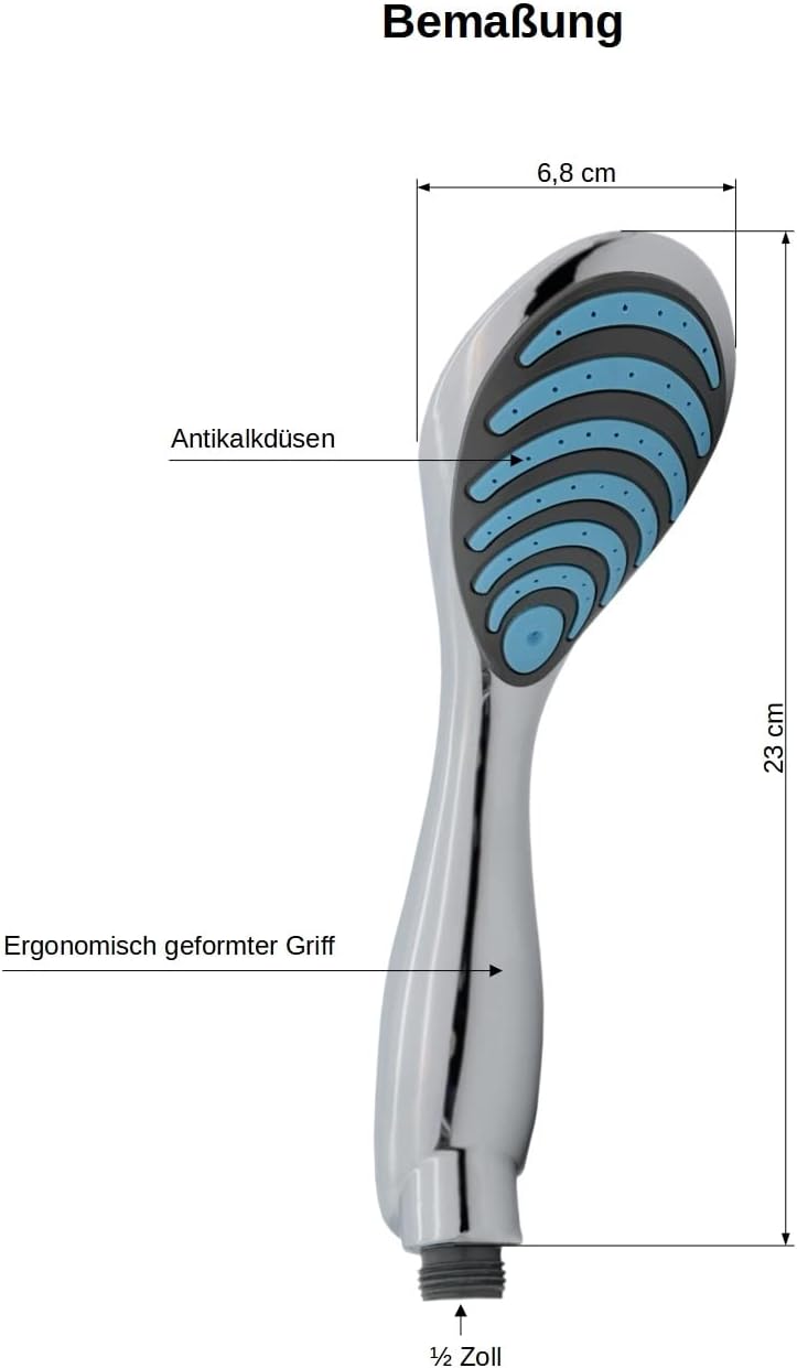 Handbrause Duschkopf Brause-Set Brausehalter Brauseschlauch 200 cm Wandanschluss