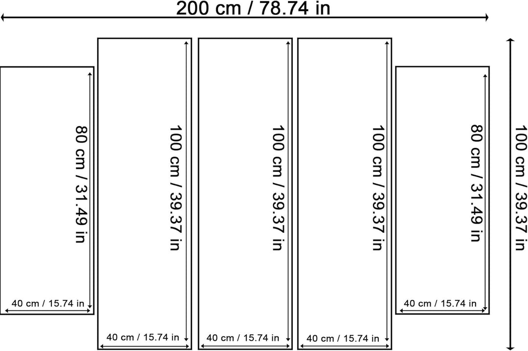 Feeby Wohnzimmer Wohnung Deko Paneel 200x100 cm Braun_b, Deko Paneel 200x100 cm Braun_b