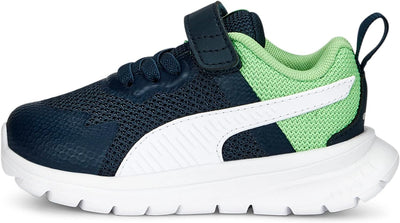 PUMA Unisex Baby Evolve Run Mesh Ac+ Inf Sneaker 20 EU Dark Night Puma White Summer Green, 20 EU Dar