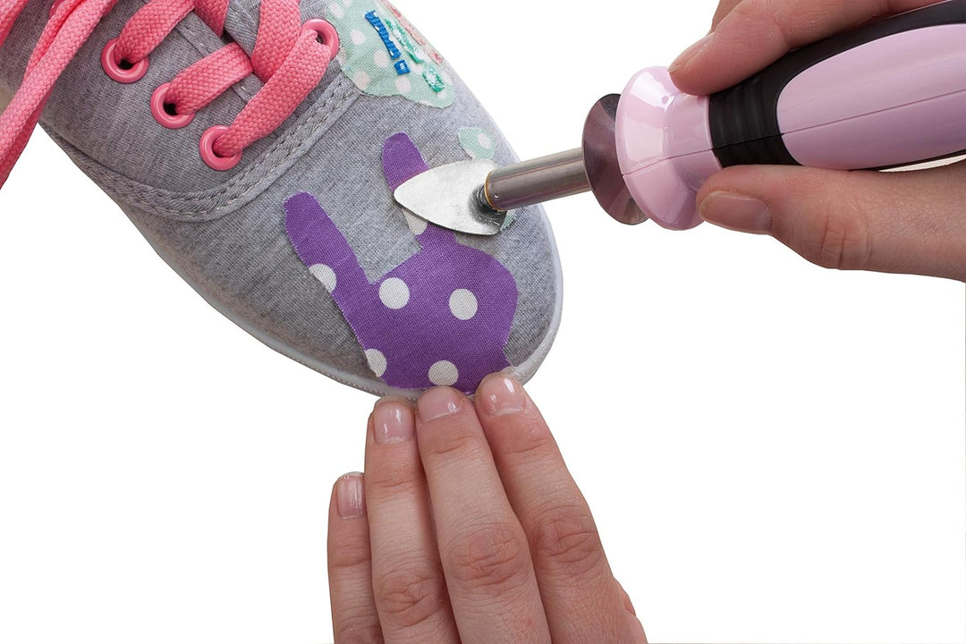 Pebaro 0217 Bastelset: Mini-Bügeleisen und Strasskolben, 2 Heizstufen, 14 Aufsätze, Vliesofix, 576 S