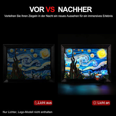 cooldac Led Licht Kit für Lego 21333 Ideas Vincent Van Gogh Sternennacht, Led Licht Set Kompatibel m