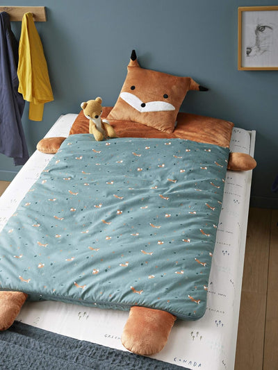 Vertbaudet Kinder-Schlafsack,Fuchs graugrün/braun ONE Size