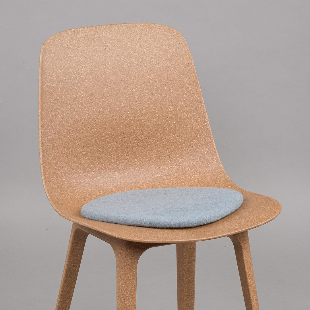 myfelt Flache Filz Sitzauflage, Filz Stuhlauflage - Mia - rund, Ø 36 cm, Hellblau, Hellblau