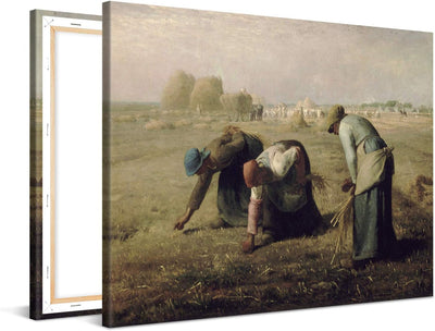 PICANOVA – Jean-François Millet – Gleaners 100x75cm – Bild auf Leinwand – Premium Kunstdruck Auf 2cm