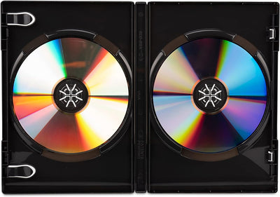 DVD-Doppelhüllen von DragonTrading®, 14 mm, schwarz, 100 Stück