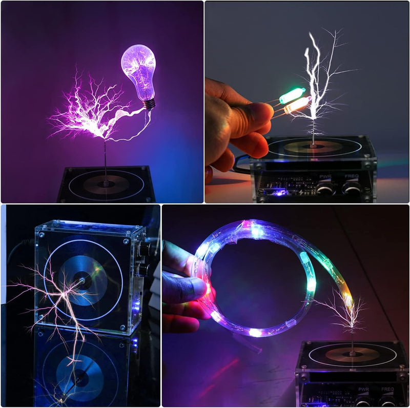 DONGKER Musik Tesla Coil Speaker, Lichtbogen Plasma Generator Teslaspule Bluetooth Lautsprecher mit