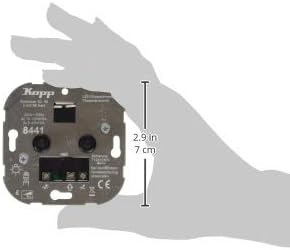 Kopp 844100188 LED-Dimmer Doppel-Dreh-Ausschalter 2 x 5-40 W Doppeldimmer Unterputz, Doppeldimmer Un