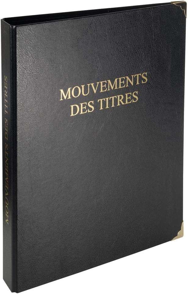 EXACOMPTA Reliure "Mouvements des titres",classeur 4 anneaux VE = 1