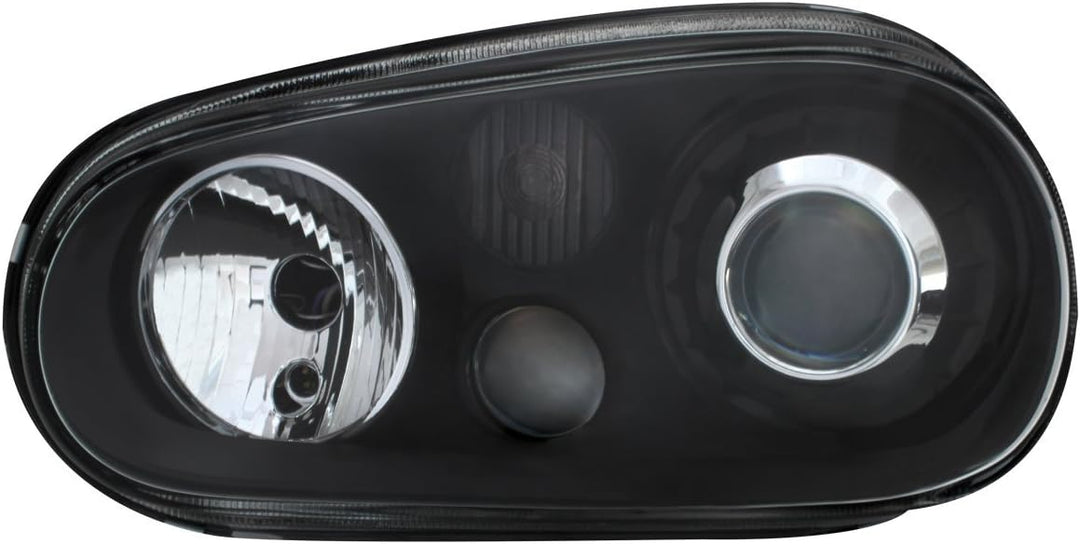 AUTO-STYLE Satz Scheinwerfer kompatibel mit Volkswagen Golf IV 1998-2003 - Schwarz - inkl. Nebelsche