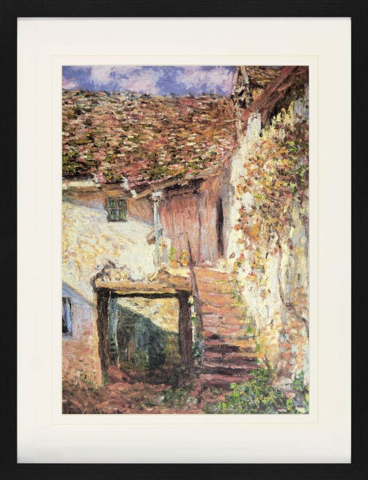 1art1 Claude Monet Poster Die Treppe, 1878 Gerahmtes Bild Mit Edlem Passepartout | Wand-Bilder | Im