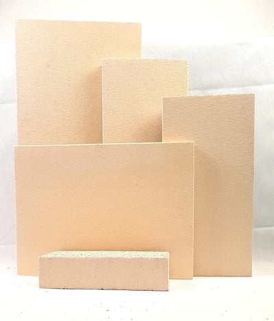 3 Stück Schamotte 40x20x4 cm Schamotteplatten Schamottstein