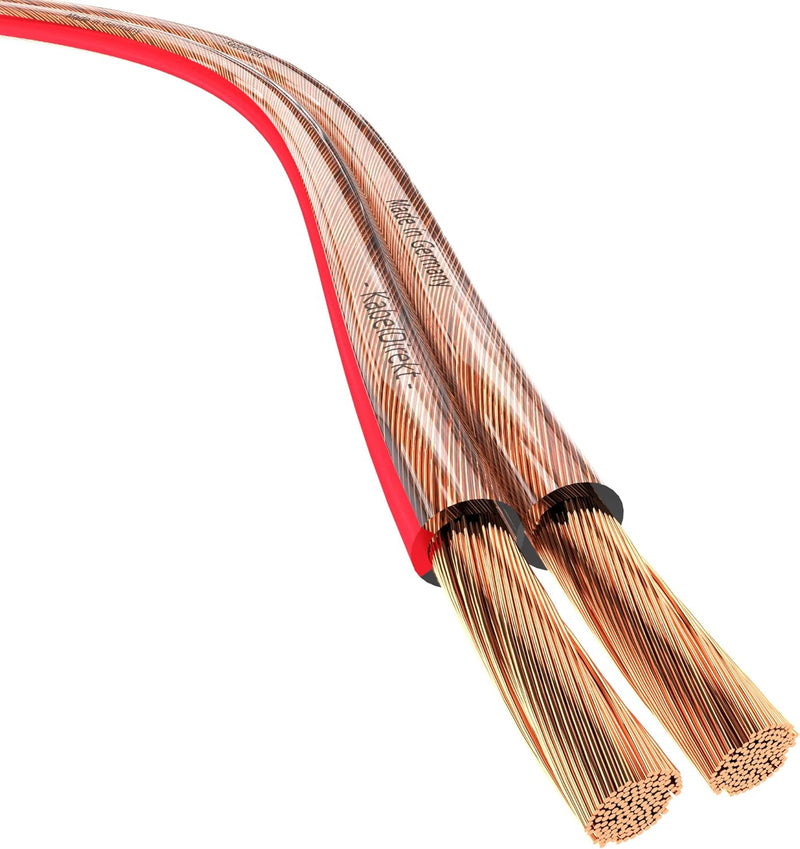 KabelDirekt – Lautsprecherkabel – Made in Germany – aus reinem Kupfer – 20m (2x2,5mm² HiFi Audio Box