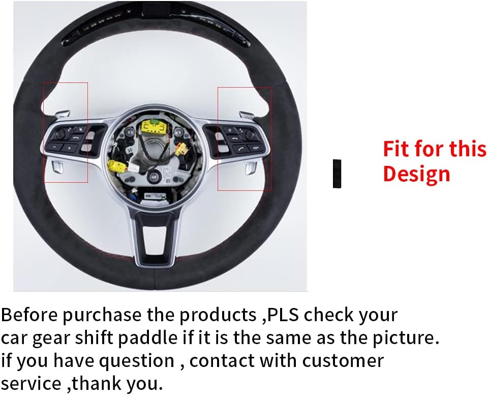 HIBEYO 2 Stücke Shift Paddles für Porsche Lenkrad Schaltwippen Verlängerung Paddles Lenkrad für Pors