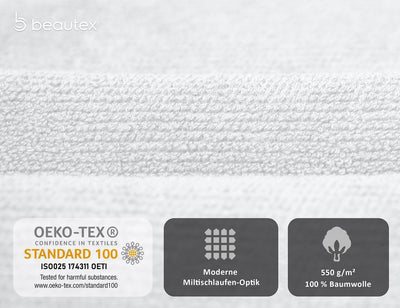 BEAUTEX Handtuch-Set Premium Frottier Sets Made in Europe, 100% Baumwolle 550g/m², Oeko-TEX Zertifiz