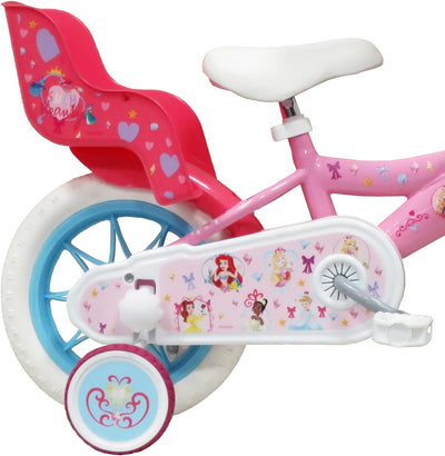 Vélo ATLAS Mädchen Kinderfahrrad 12 Zoll Disney Princess mit 1 Bremse, Rosa, 12''