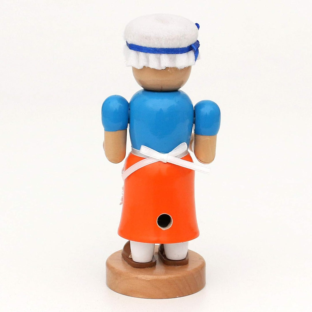 Dekohelden24 Holz Räucherfigur Oma, ca. 9 x 7 x 16,5 cm, inkl. 1 Packung Oma's Weihnachtsduft Räuche