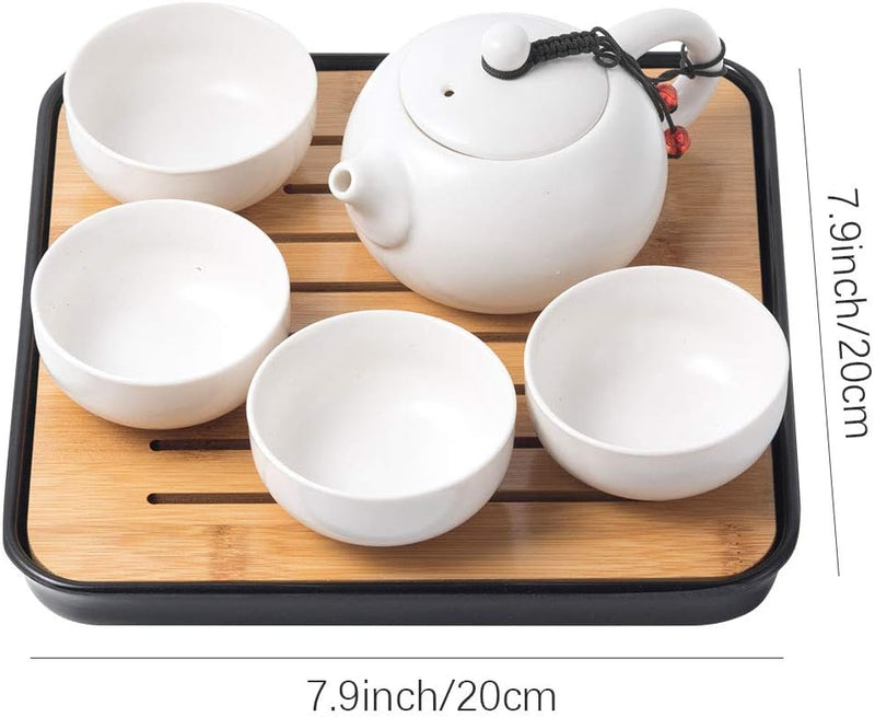 Chinesische Teekanne Tasse Set mit Tray Travel Keramik Teaset Porzellan Adult Infuser Tragbare Keram