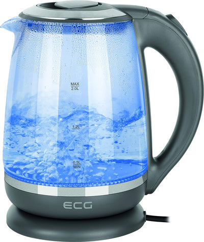 ECG RK 2020 Grey Glass Wasserkocher