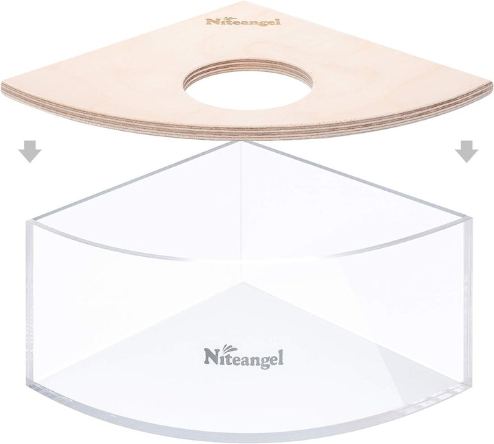 Niteangel Kleintiersandbad-Box - Acryl-Kleintier-Sandbad-Dusche & Sandgruben-Behälter für Hamster, M