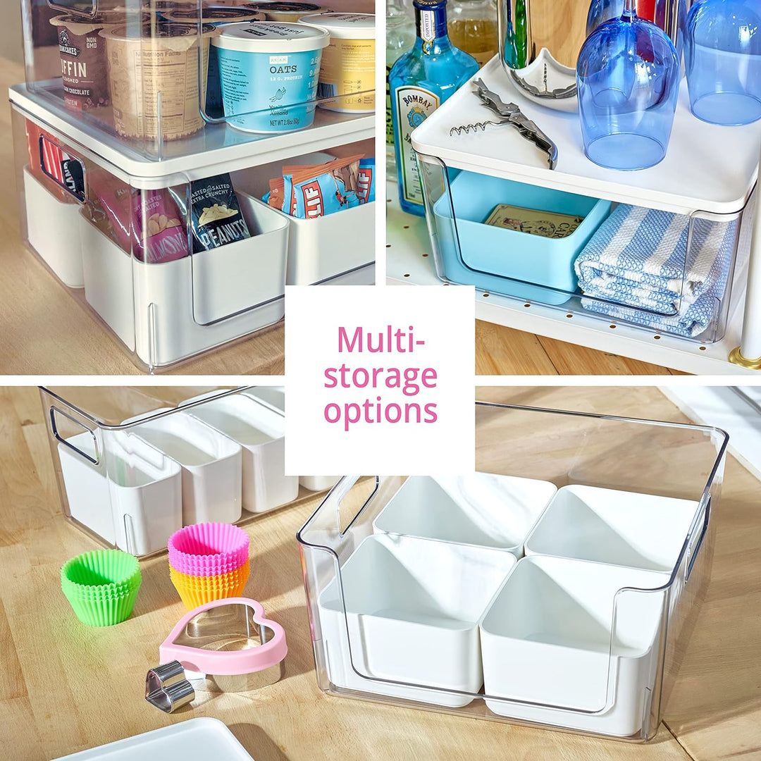 iDesign Aufbewahrungsbox mit 4 Trennboxen, Vorratsbehälter by Rosanna Pansino, Plastikbox aus recyce