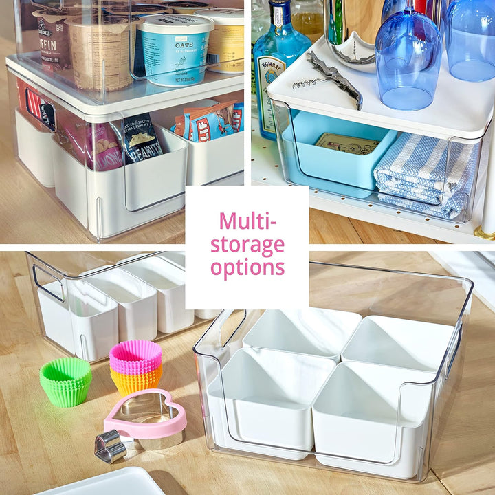 iDesign Aufbewahrungsbox mit 4 Trennboxen, Vorratsbehälter by Rosanna Pansino, Plastikbox aus recyce