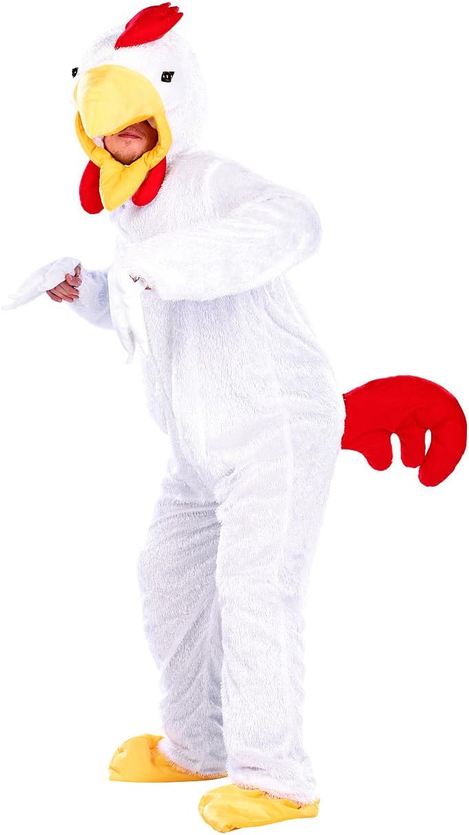 infactory Ganzkörperkostüm Tier: Halloween- & Faschings-Kostüm Verrücktes Hühnchen (Ganzkörper Kostü