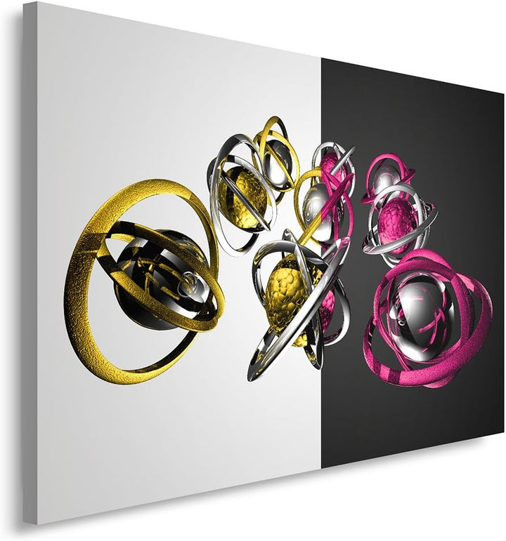 Feeby Frames, Leinwandbild, Bilder, Wand Bild, Wandbilder, Kunstdruck 60x80cm, ABSTRAKTION, MODERN,