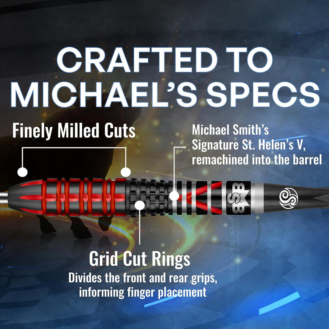 Shot! Steel Darts Michael Smith Bully Boy Tenacious 90% Tungsten Steeltip Darts Steeldart Hochwertig