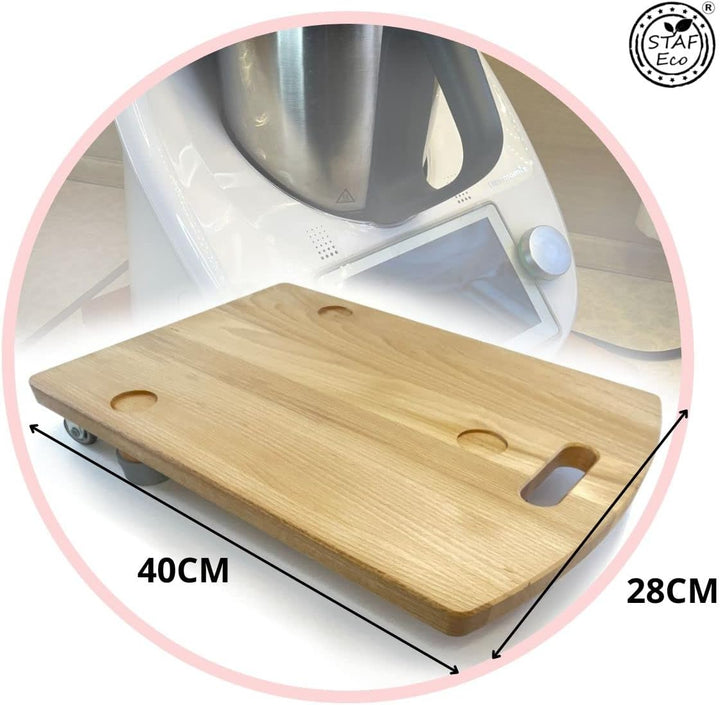 STAFECO® Gleitbrett für Thermomix Premium TM6 TM5 Zubehör Rollbrett Slider müheloses Verschieben & s