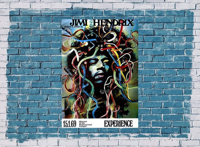 Jimi Hendrix - Electric Ladyland, Stuttgart 1969 » Konzertplakat/Premium Poster | Live Konzert Veran