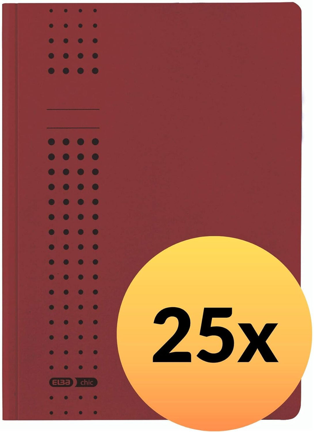 ELBA Sammel-Mappe chic, für A4, aus Karton, 3 Innenklappen, bordeaux, 25er Pack bordeaux Sammelmappe