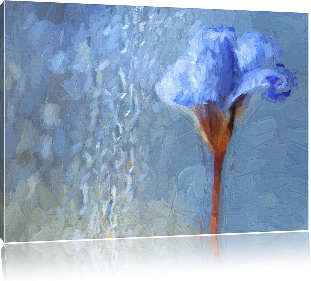 Pixxprint Frühlingsblume Tautropfen als Leinwandbild/Grösse: 100x70 / Wandbild/Kunstdruck/fertig bes