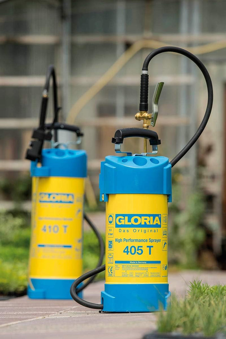 GLORIA Hochleistungssprühgerät 405 T | Gartenspritze | 5 L Füllinhalt | Drucksprüher aus Stahl | Mit