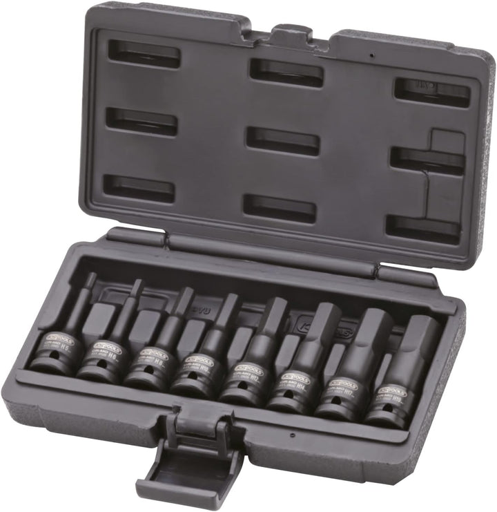 KS Tools 1/2'' SECHSKANT-KRAFTBITNuss-SATZ 8tlg 5-6-8-10-12-14-17-19mm