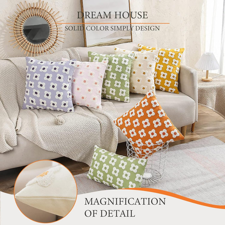 VanderHOME Dekorative Samt Kissenbezüge Süsses Muster Deko Kissenbezüge Natur Bequem Kissenhülle Mod