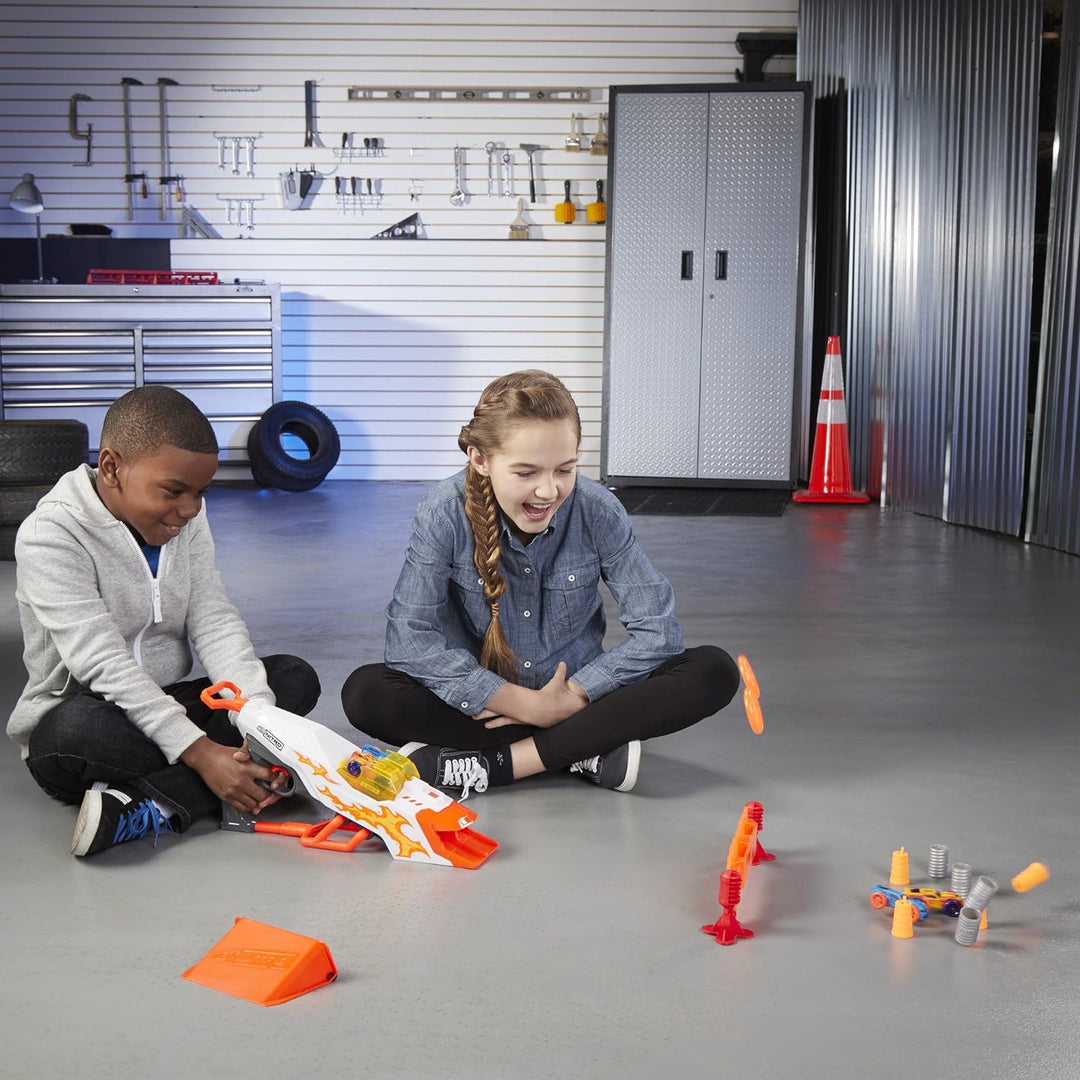 NERF Hasbro Nitro E0858EU4 Doubleclutch Inferno, Fahrzeugblasterset Multicolour