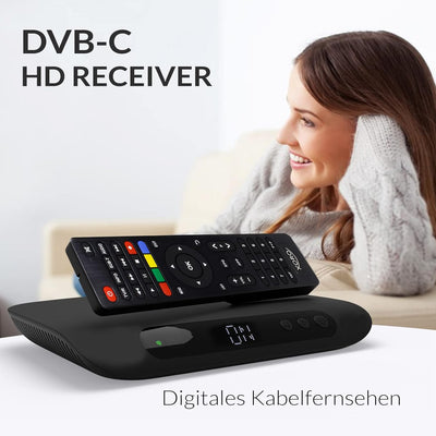 XORO HRK 7820 - HD Receiver für digitales unverschlüsseltes Kabelfernsehen (DVB-C), HDMI Anschluss,
