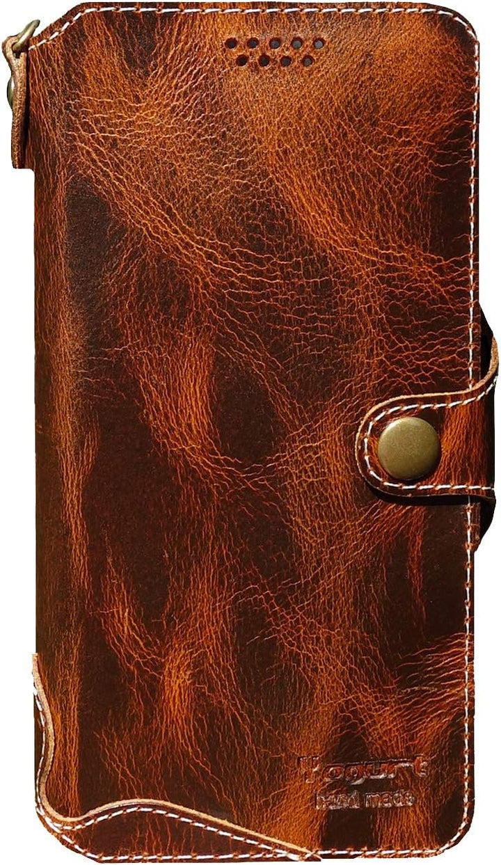 Yogurt Handyhülle für Samsung Galaxy S22+, Hülle Echtleder Case Ledertasche Lederhülle für Samsung S