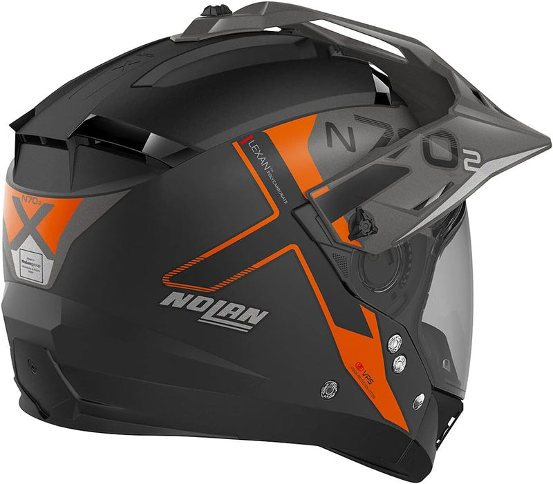 Nolan N70-2 X Bungee N-Com Helm XL (62) Schwarz Matt/Orange, XL (62) Schwarz Matt/Orange